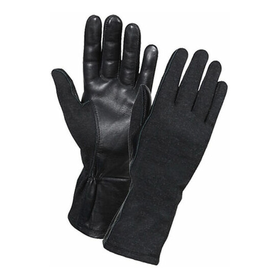 Tactical Leather Flight Gloves Flyers Military Pilot Heat & Flame Resistant AF image {3}
