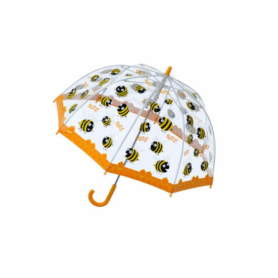 Kids Umbrellas Children Kids PVC Clear Dome Design Brolly Colourful Girl Boy New image {4}