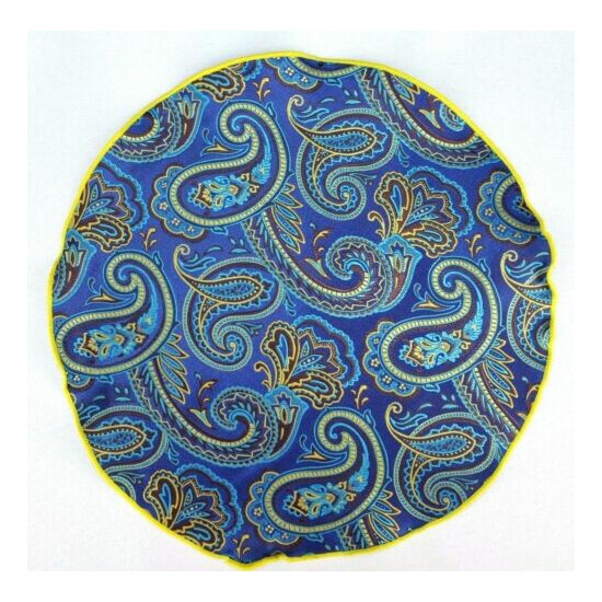 Lord R Colton Masterworks Pocket Round Ravello Isla Blue Silk - $75 Retail New image {1}