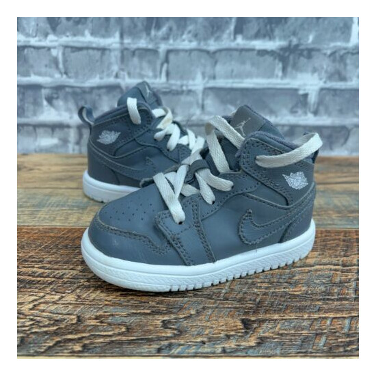 Nike Air Jordan 1 AJ1 Cool Grey White 2013 554727-003 Toddler Baby Size 4.5C Thumb {1}