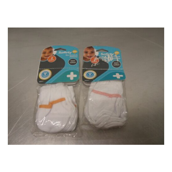 Safety 1ˢᵗ No-Scratch Baby Mittens # 4 pair set image {1}