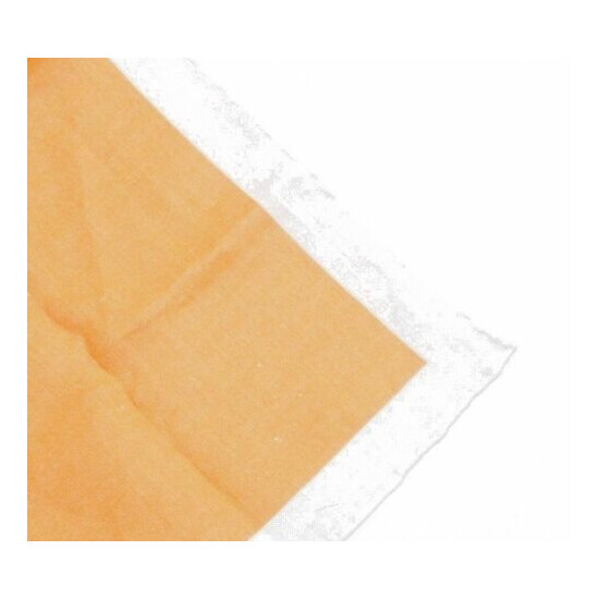 CESARE ATTOLINI Napoli Made in Italy 100% Linen Orange Sherbet Pocket Square image {2}