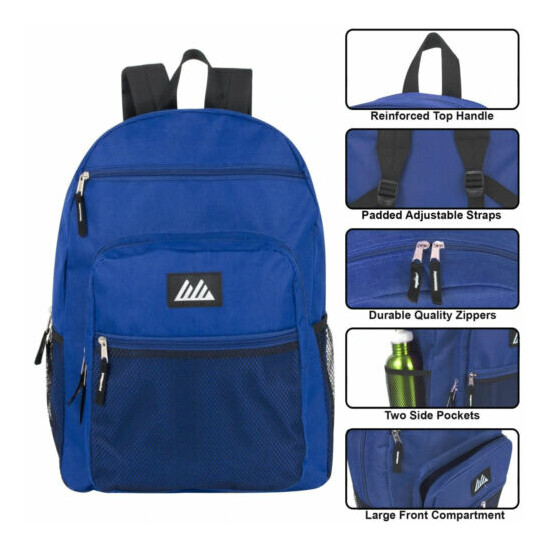18.5" Men Summit Ridge Lightweight Multi Pocket Backpack School Travel Bagpacks image {2}