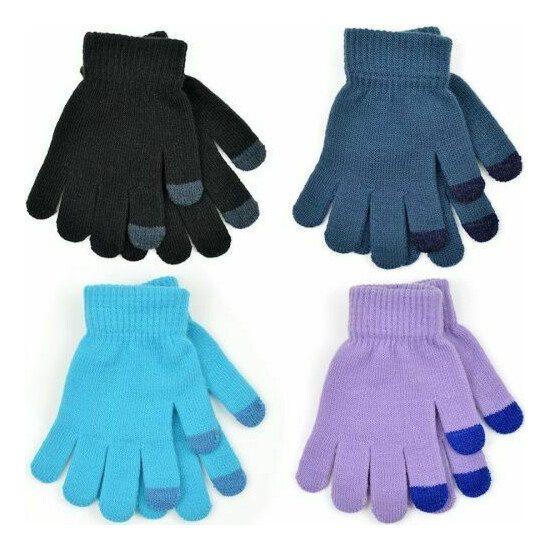 Kids Boys Girls Thermal Insulated Touchscreen I-MAGIC IPHONE Warm Sports Gloves image {1}