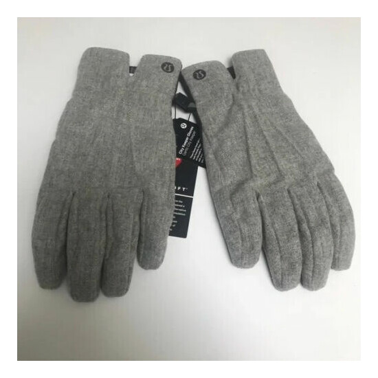 LULULEMON NWT City Keeper Primaloft Gray & Black Gloves size L/XL image {1}