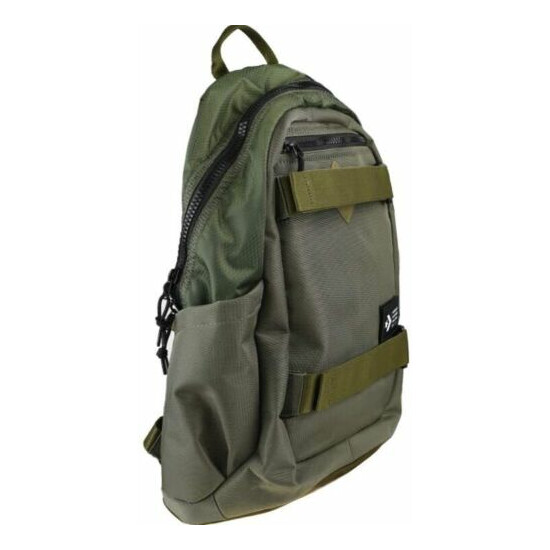 Converse Mochila 10018446-A03 Unisex Green Zipper Utility Backpack Bag CVVB10 image {2}