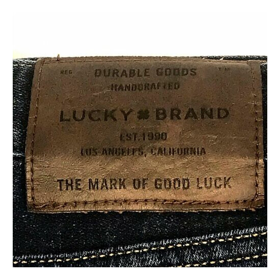 Lucky Brand 410 Jeans Men 31 Norm Athletic Slim Blue Straight Leg Dark Stretch image {4}