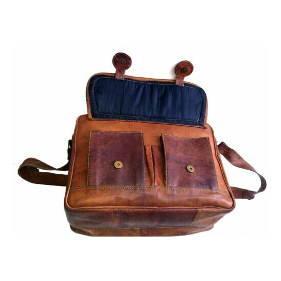 Men's Genuine Vintage Leather Messenger Shoulder Laptop Briefcase Bag Satchel image {2}