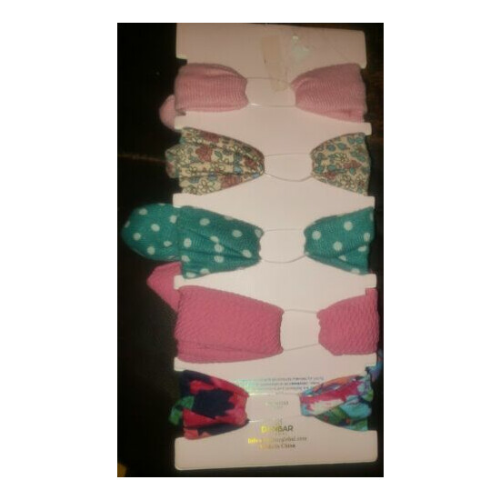Ava Olivia 5 Headbands Pink, Floral, Polka Dot Baby Toddler Girls Beautiful! image {2}