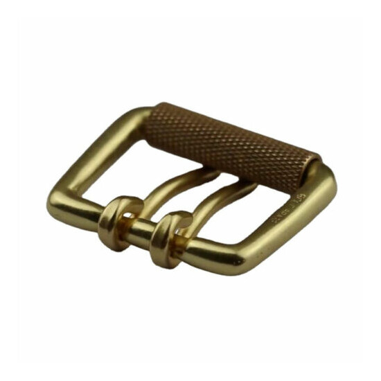 Heavy Duty Solid Brass Double Prong Roller Belt Buckle Fits 1.5" (38mm) Wide image {6}