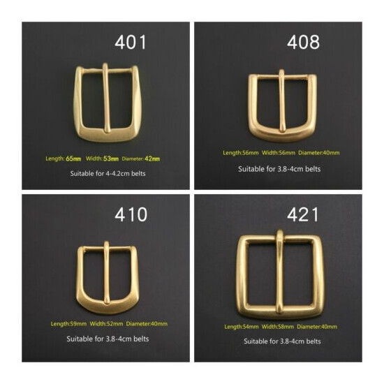 2X DIY Solid Brass Pin Buckle for Men Leather Belt Replacement Strap Accessories image {3}