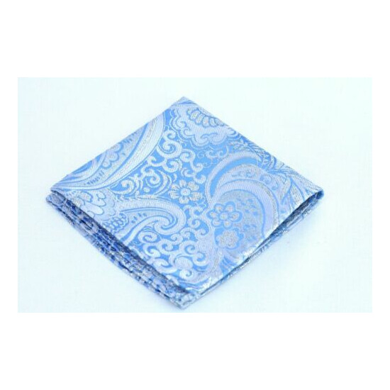 Lord R Colton Masterworks Blue Silver Dust Paisley Silk Pocket Square - $75 New image {1}