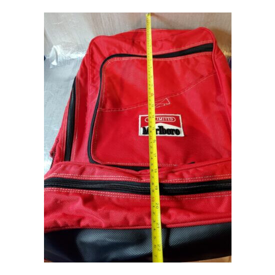 Marlboro Red Unlimited Duffle Backpack Vintage Travel Bag Camping Rucksack  image {2}