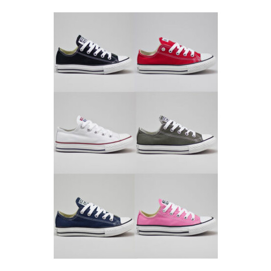 Converse Chuck Taylor Kids/Youth OX Low Trainers in UK Size 10,11,12,13,1,2 image {1}