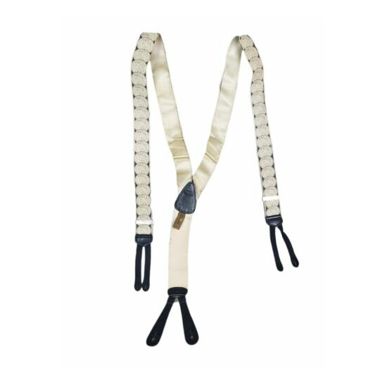 Trafalgar Silk Suspenders Limited Edition French Silver Dollar Ivory image {1}