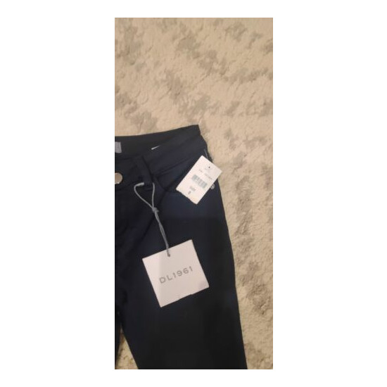 NWT DL1961 CHLOE SKINNY DEEP NAVY ZIPPER ACCENTED GIRLS JEANS SIZE 8 NEW (C11) image {3}