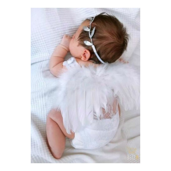 Girls fashion clothes angel feathers with headband for hair accessory photograph image {3}
