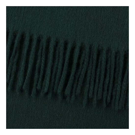 Harrod's Green 100% Wool Flannel Scotland Fringe Hem Tie image {3}