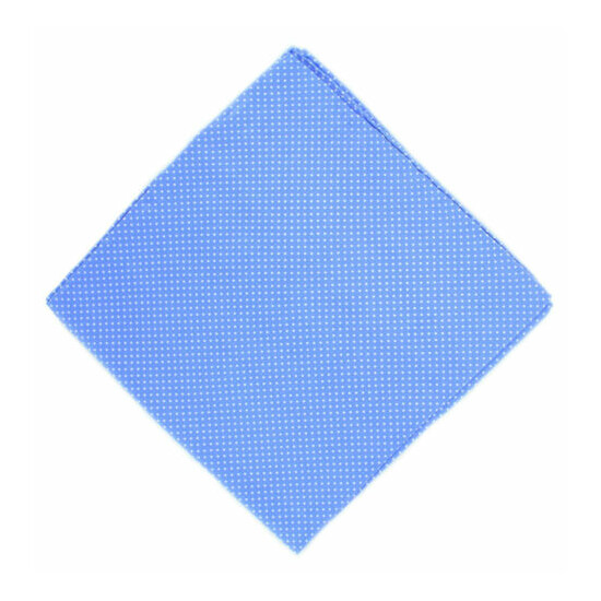 Light Blue Bow Tie, Pin Dot Pocket Square & Cufflink Gift Set image {4}