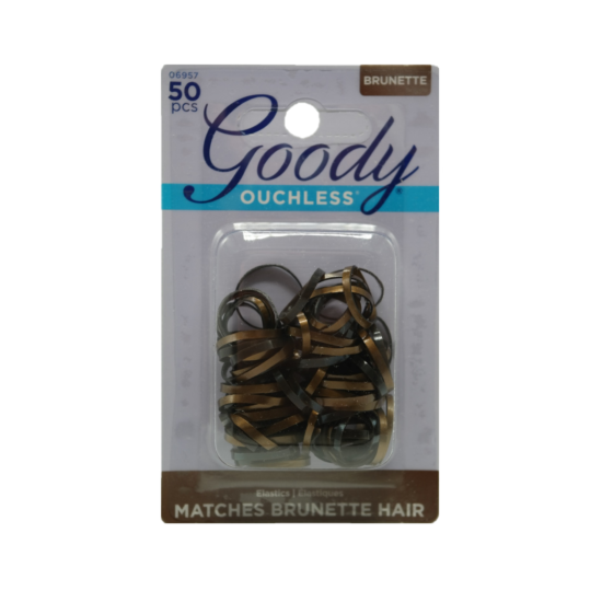 Goody Ouchless Brunette Latex Elastics 50 Count image {1}