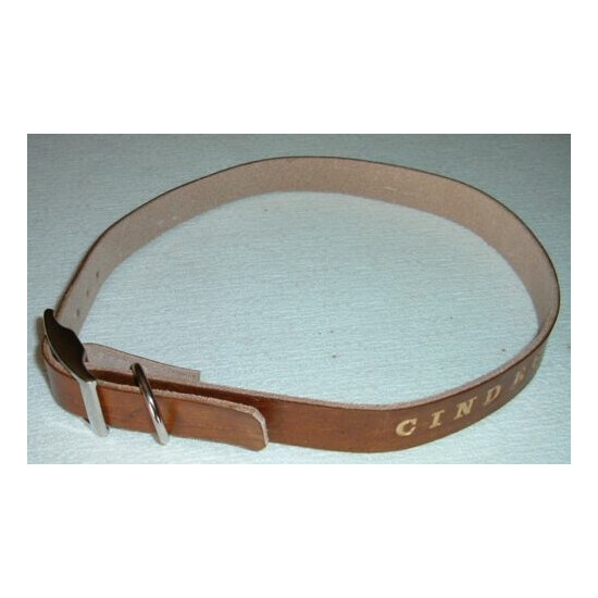 #BTS PERSONALIZED 3/4" wide Leather BELT WITH 2 STAMPS image {2}