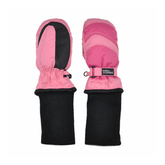 SnowStoppers Extra-Long Cuff 2-Tone Nylon Mittens for Ages 6 months -12 years  image {2}
