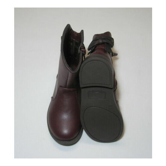 Toddler Girls Bow Boots Burgundy Red, NWT, Cat & Jack image {2}