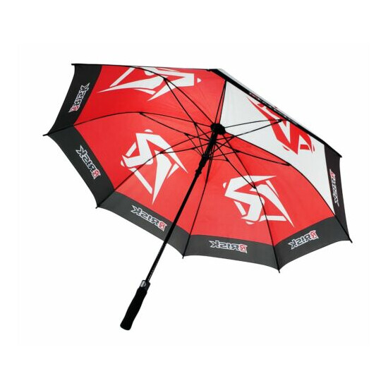RISK Racing Factory Pit Umbrella Brolly Large 50" Motocross Black Red Golf sport image {2}
