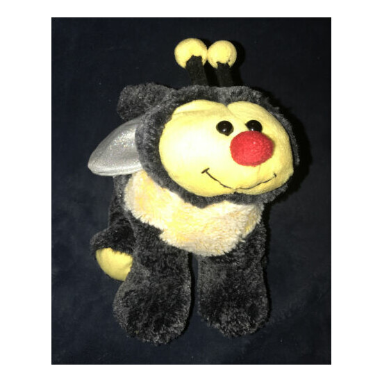 Plushies Huggable Animal 10” BUMBLEBEE Purse Plush Bag Black & Yellow W/ Handle image {1}