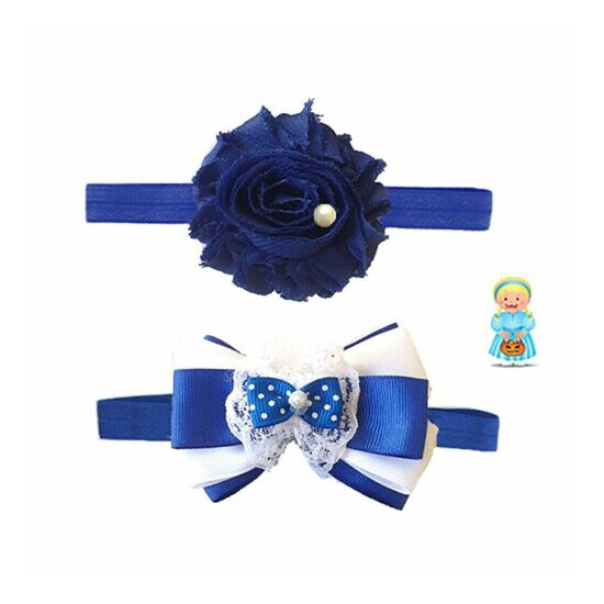 Baby Kid 2pcs Headbands Flower Beads Style Baby shower Hair Accessories SALE image {3}
