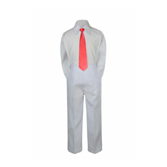 3pc Red Tie Shirt Suit Outfit for Baby Boy Toddler Kid Pants Color by Selection image {3}