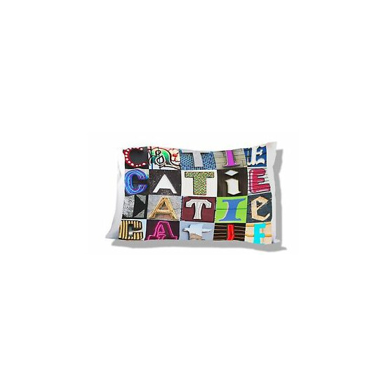 Personalized Pillowcase featuring CATIE in photo of sign letters image {1}