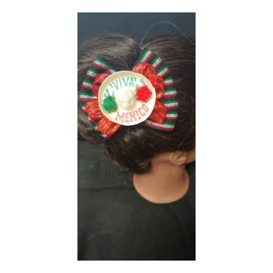 Mexican Hair Bow/ Moños Tipicos Mexicanos Para Cabello / F image {2}