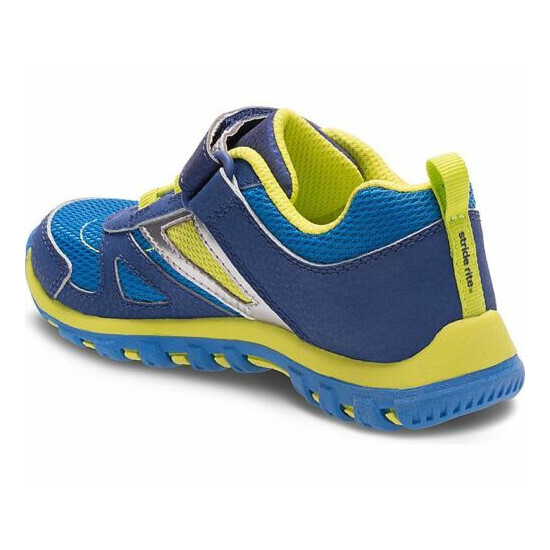 Striderite Boys Non-Tie Sneakers Blue/Lime Little Boys Size 8 M image {2}