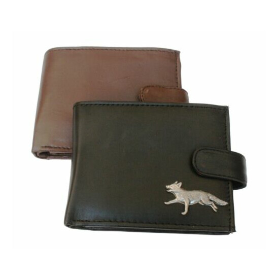 Fox Running Leather Wallet BLACK or BROWN 142 image {1}