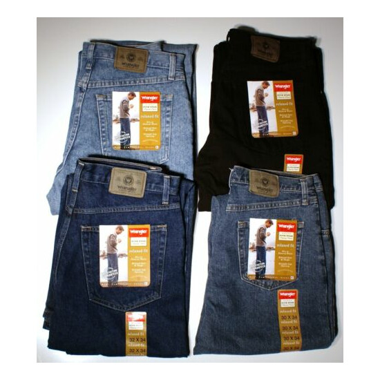 New Wrangler Five Star Relaxed Fit Jeans All Men`s Sizes Four Colors Available image {4}