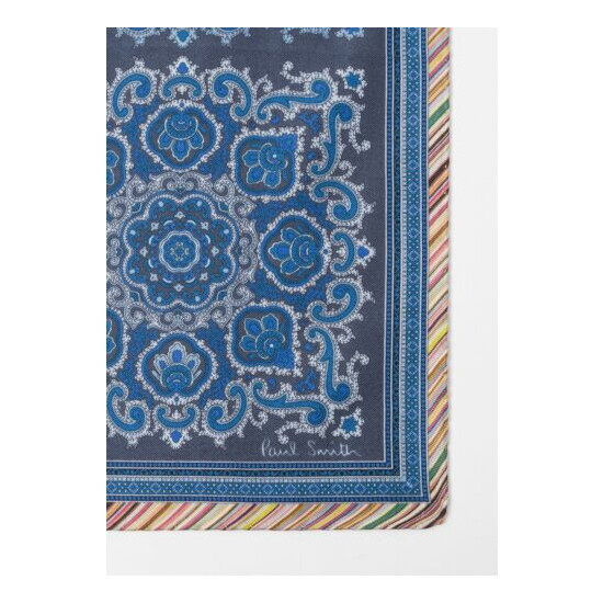 NWT $95 Paul Smith Silk Pocket Square/ Handkerchief, Made in Italy. image {2}