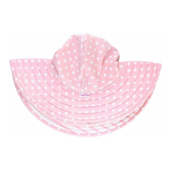 RuffleButts Baby/Toddler Girls UPF 50+ Sun Protective Wide Brim Swimwear Sun Hat image {1}
