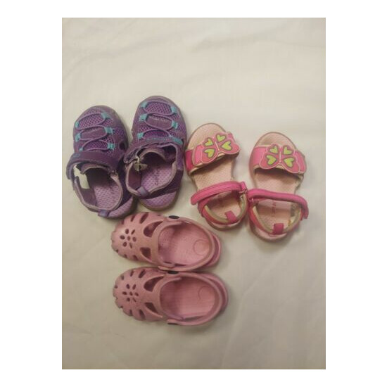 Carter's,Toddler Girls Pink & Easy Strap Closure Sandals, Size 6  image {2}