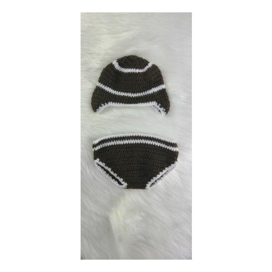 Football Knit Baby Infant 0-6 Months Size Photo Shoot Prop FAST SHIPPING  image {2}