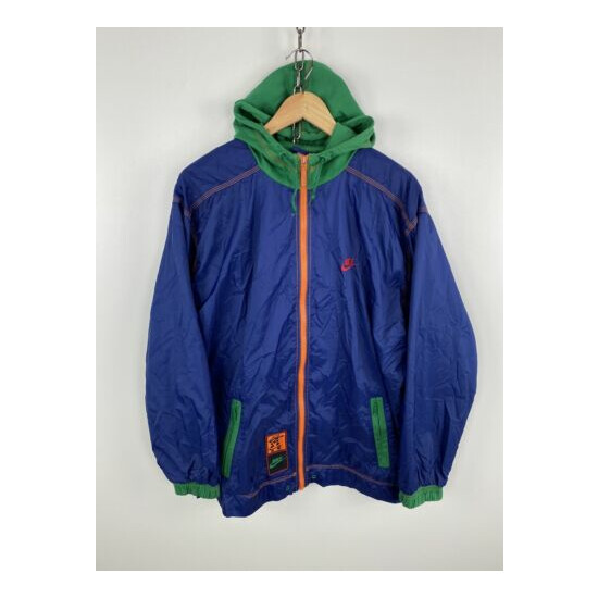 Vintage 80-90’s Nike Full Zip Hooded Jacket There Is No Finish Line Size XL image {1}