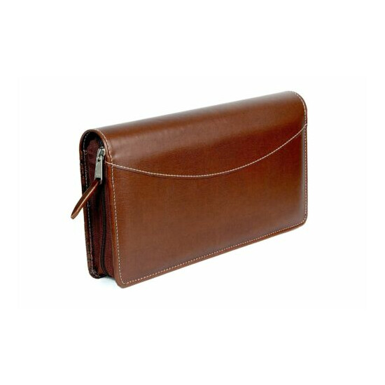 Cheque Book Holder for document Brown 26 Slots US image {1}