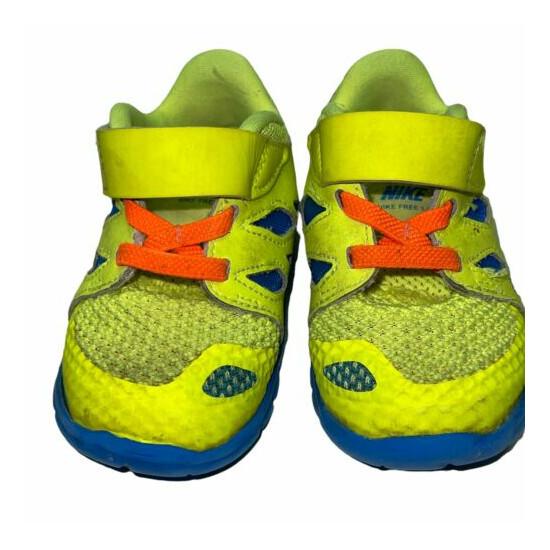 Nike Free 5.0 644429-701 Yellow blue boys Toddler Size 5 image {2}