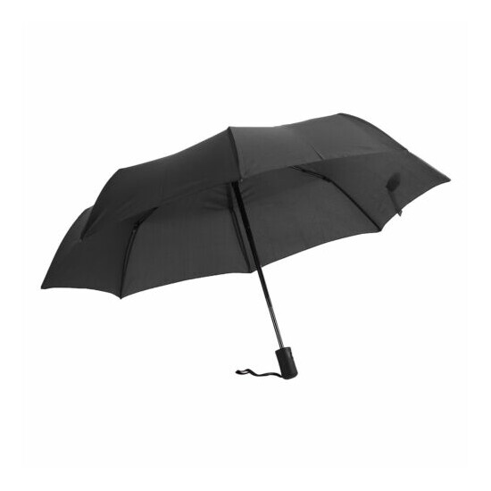 Automatic Black Umbrella Anti-UV Sun/Rain Windproof 3 Folding Compact Umbrella image {7}