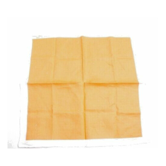 CESARE ATTOLINI Napoli Made in Italy 100% Linen Orange Sherbet Pocket Square image {1}