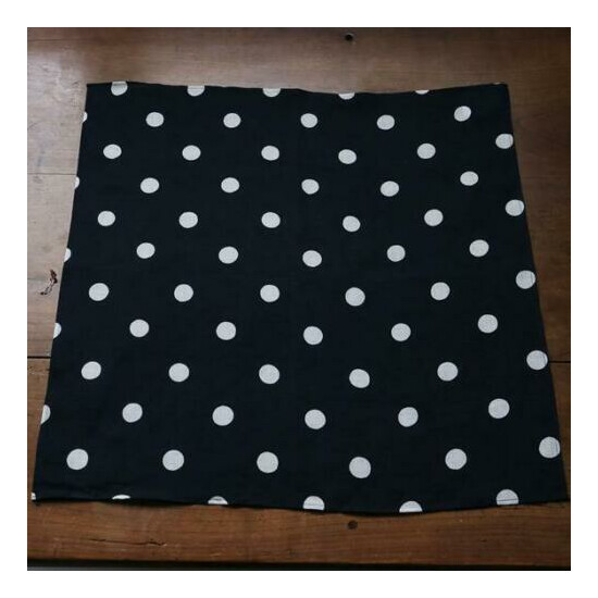 Handkerchief polka dot print fabric soft Belgian linen  image {2}