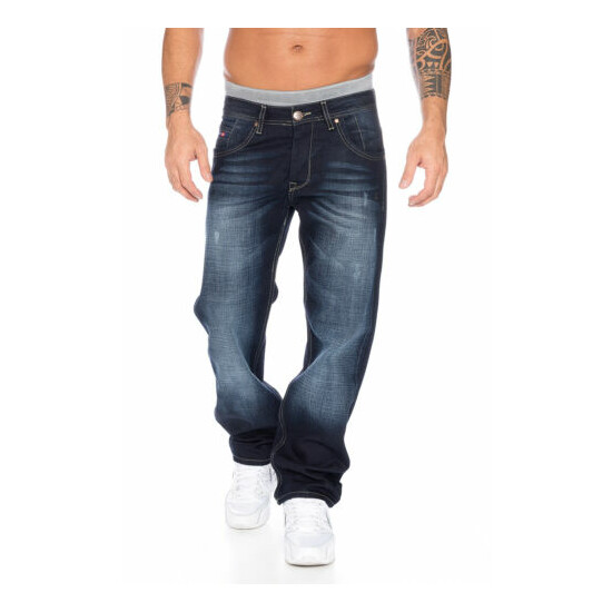 Rock Creek Men's Jeans Pants Denim Blue Straight-Cut Straight Leg rc-2091 image {2}