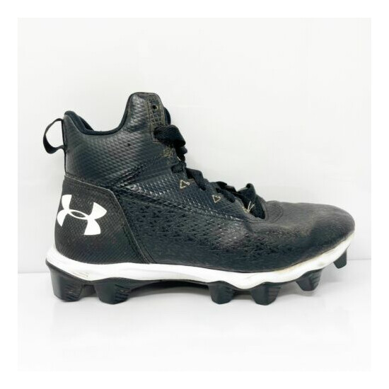 Under Armour Boys Hammer Mid RM 3022175-001 Black Football Cleats Shoes Size 5Y image {1}