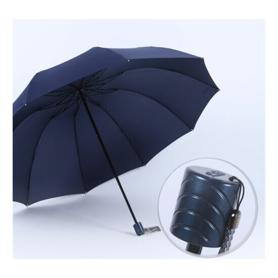 60" Super Big Fold Anti-UV Business Umbrella Men Women Rain Windproof Umbrella image {2}