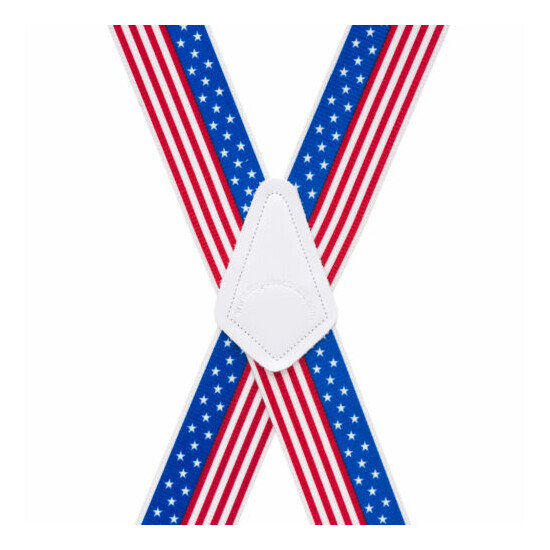 USA Stars and Stripes Suspenders - 2 Inch Wide image {3}